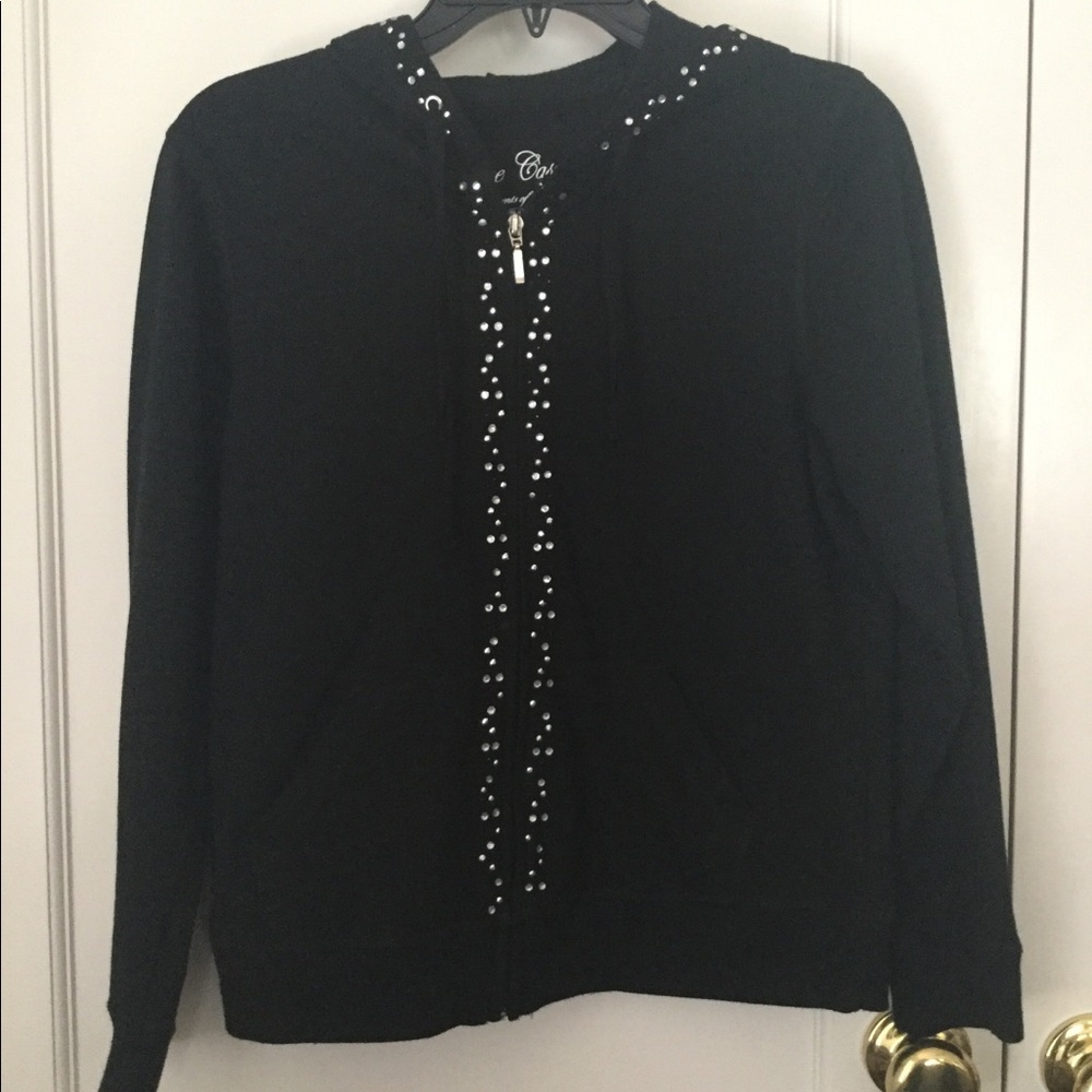 Black Jewel Zip-Up Hoodie